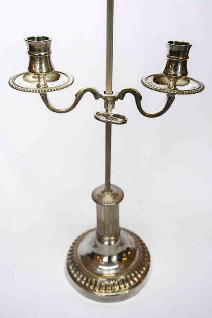 Silver Bouillotte Candelabra Lamp