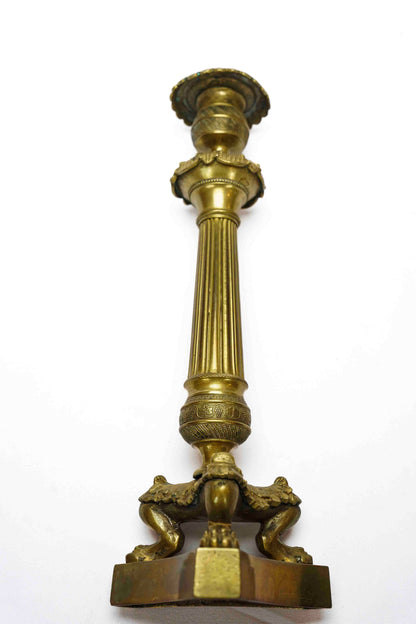 Bronze French Empire Candlestick Pair
