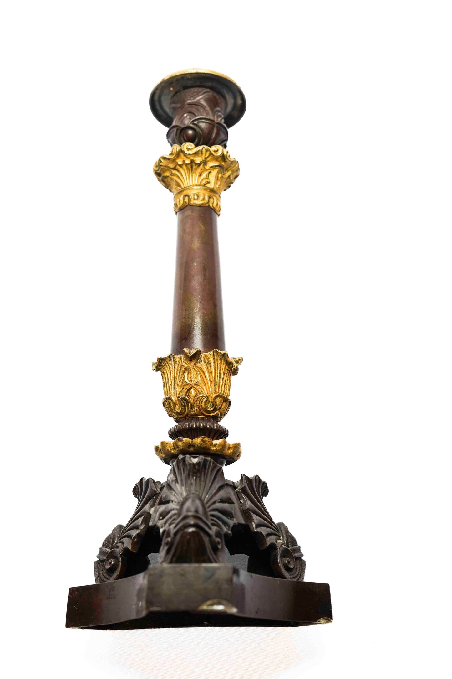 Bronze Empire Candlesticks Pair
