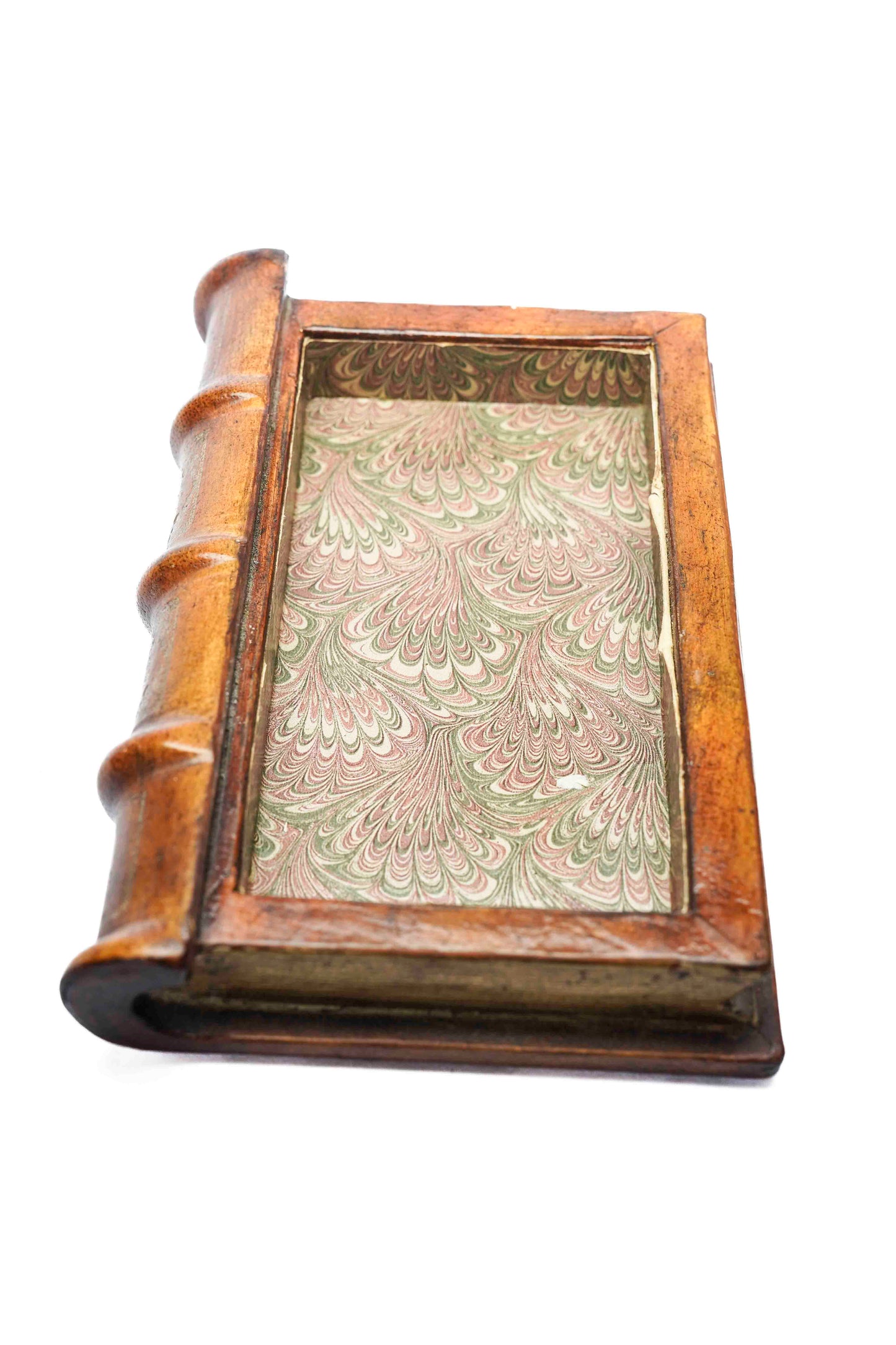 Leather Book Box with Bronze Frog