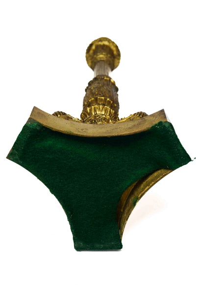 French Empire Style Gilt Candlesticks Pair