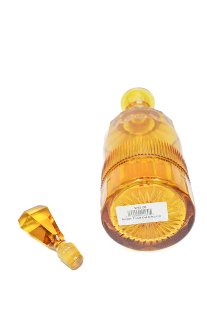 Amber Panel Cut Decanter