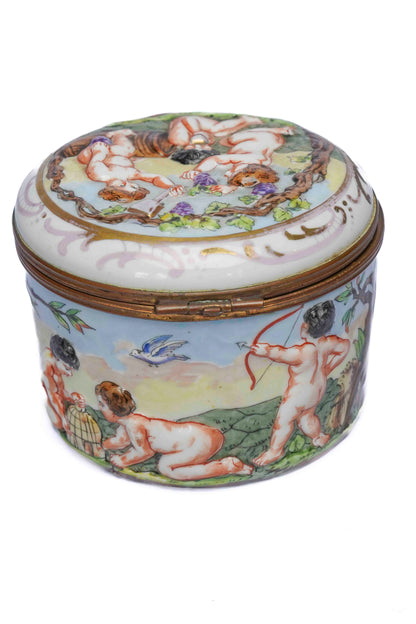 Porcelain Cherub Box