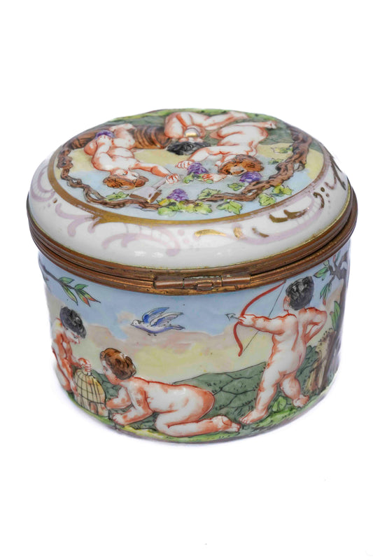 Porcelain Cherub Box