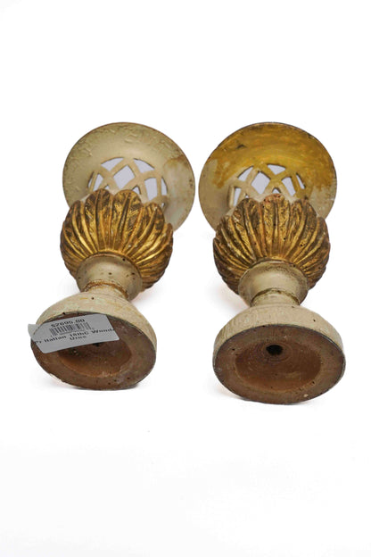 Italian 18th Century Wooden Urns Pair