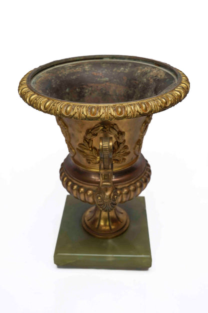 Bronze Gilt Urn with Onyx Base