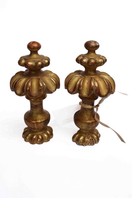 Giltwood Finials Pair