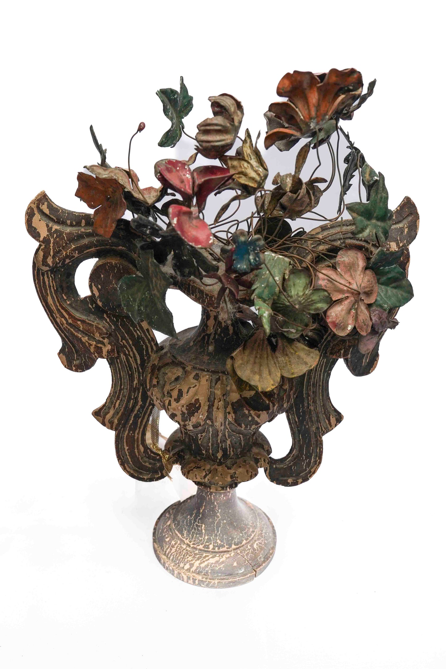 Italian Baroque Tole Flower Garniture