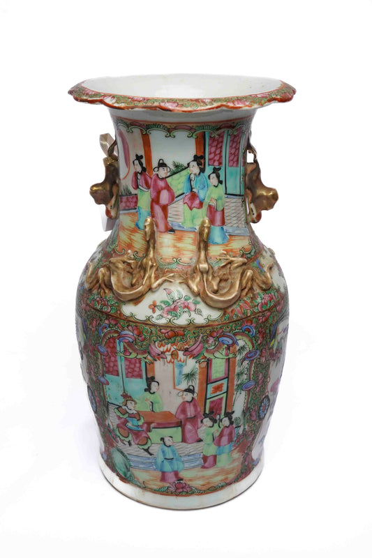 Chinese Rose Medallion Vase