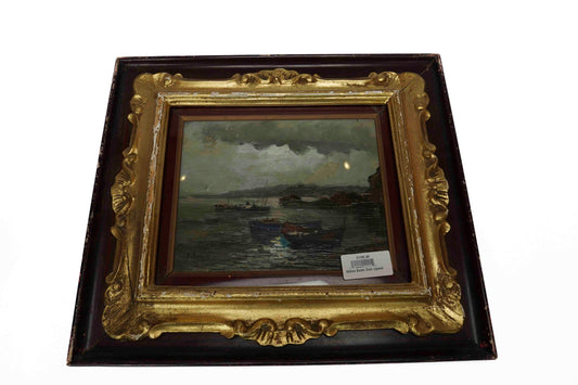 Italian Boats Dark Signed
