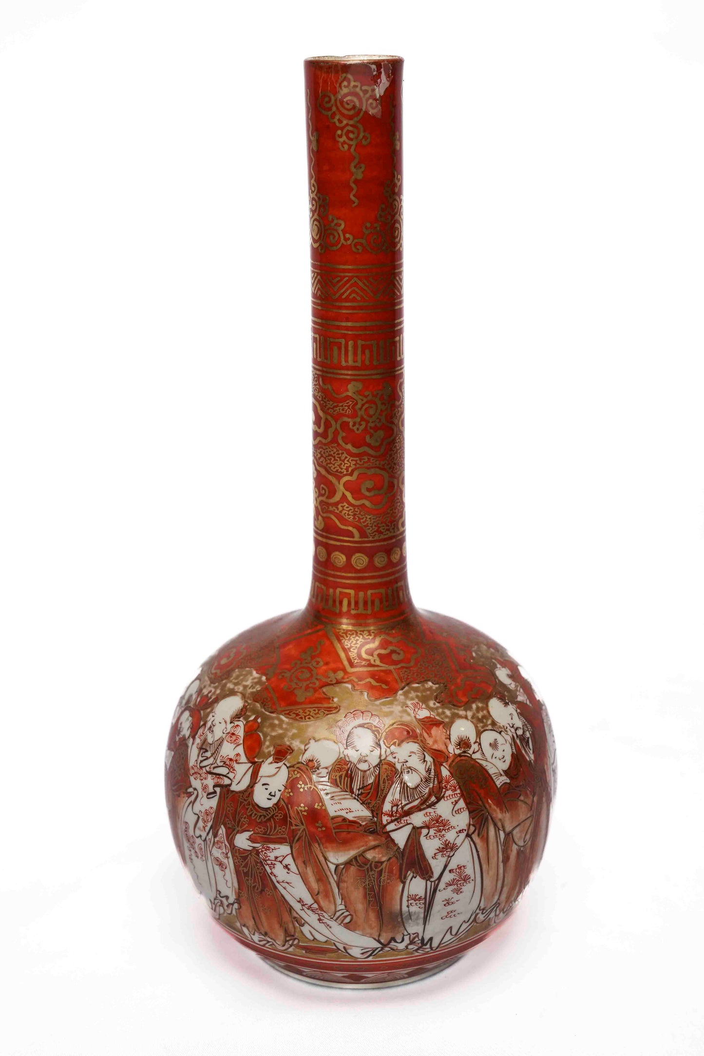 19c Kutani Spill Vase