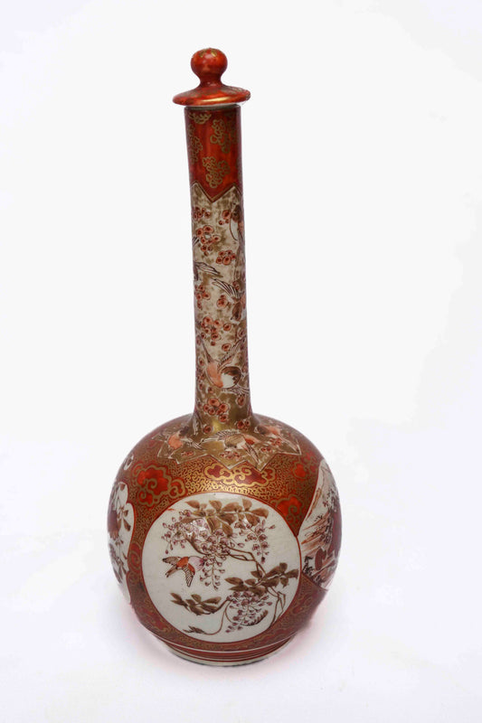 Kutani Vase with Lid