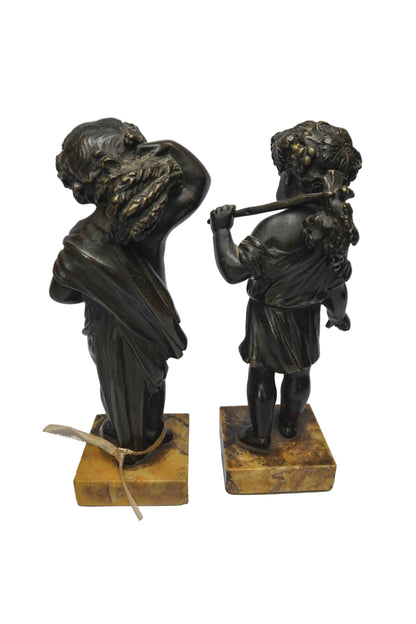 Bronze Cherubs on Sienna Base Pair