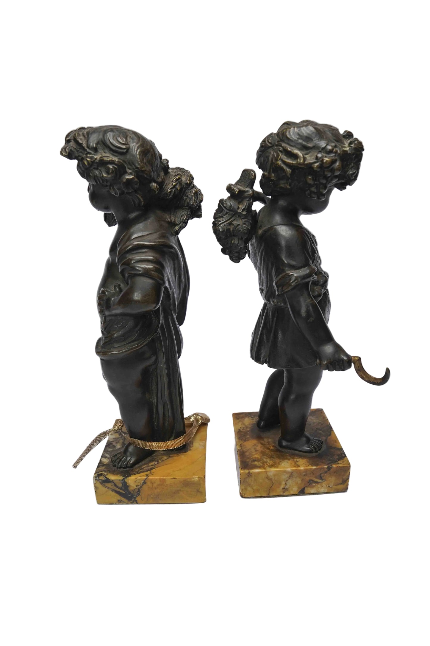 Bronze Cherubs on Sienna Base Pair