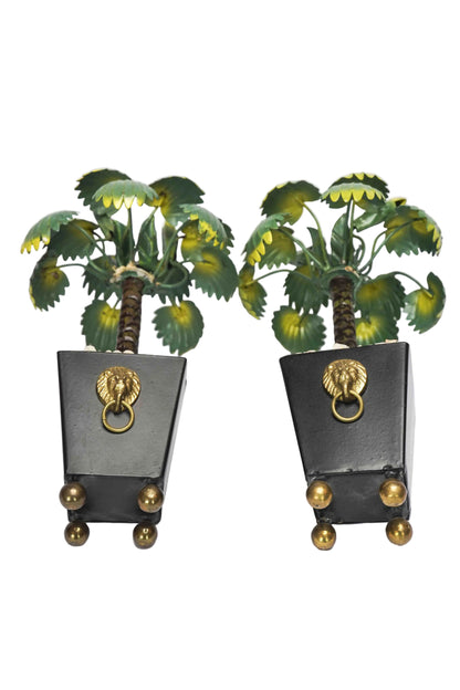 Tole Palm Trees Pair