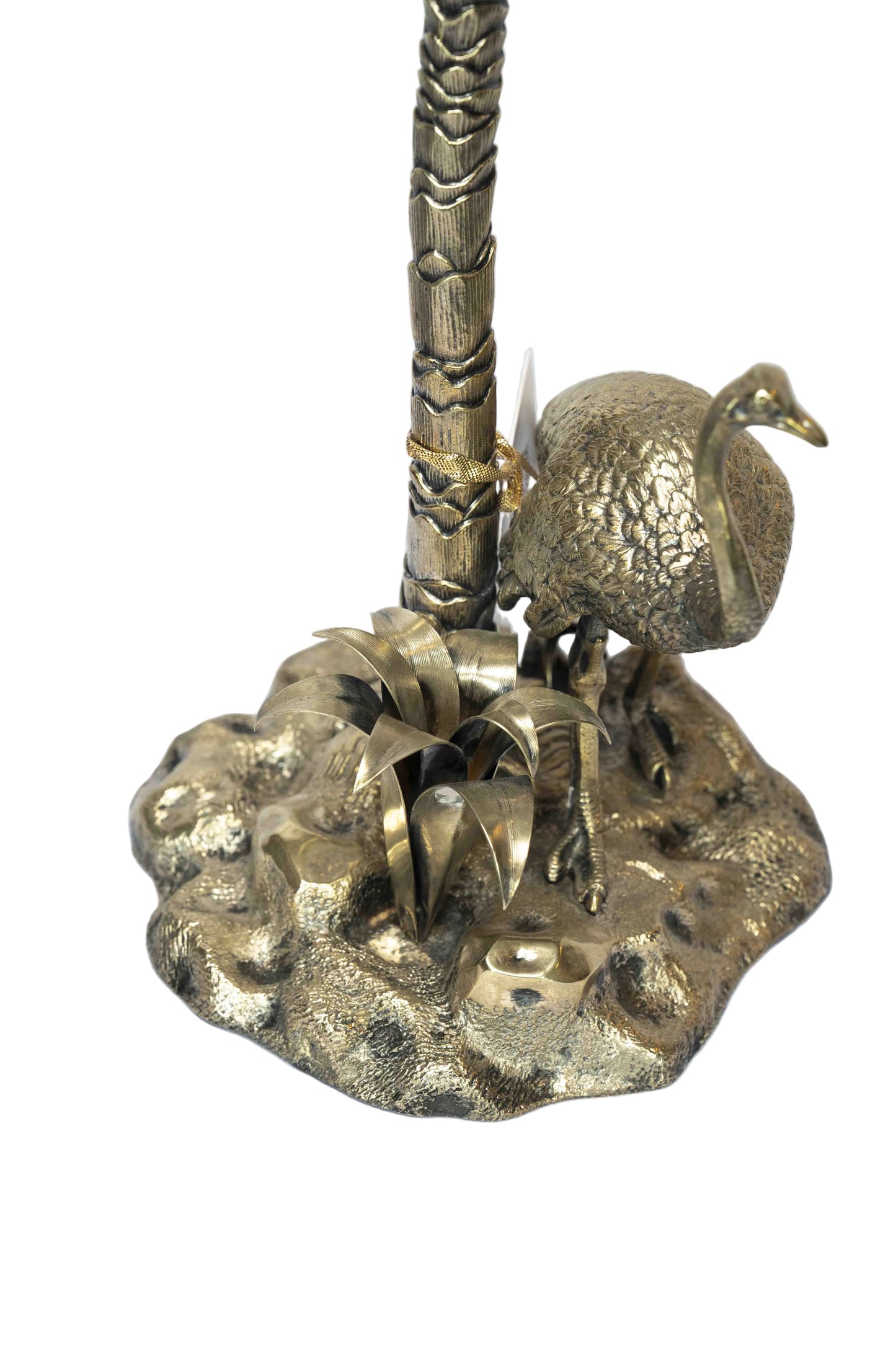 Palm and Ostrich Egg Candelabra Pair
