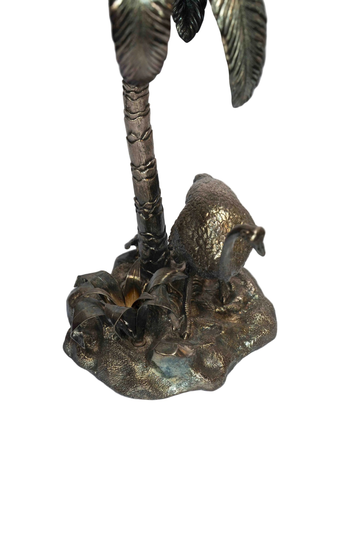 Palm and Ostrich Egg Candelabra Pair