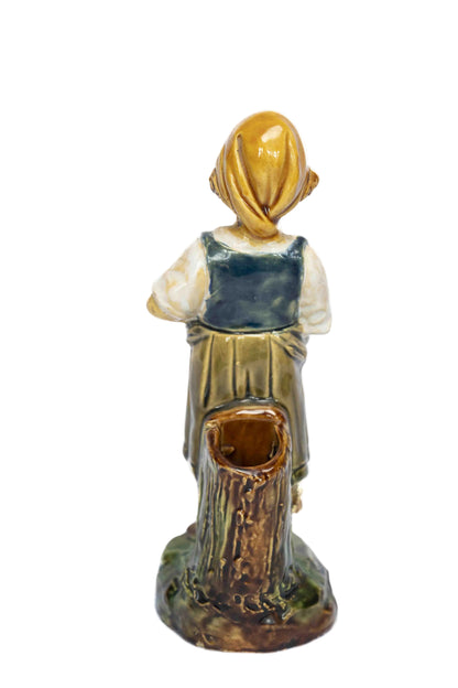 Majolica Match Holder