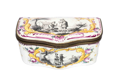 French Faience Hinged Box
