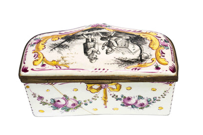 French Faience Hinged Box