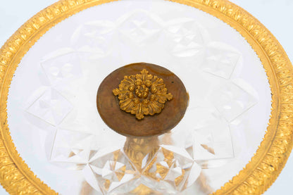19th Century Gilt, Bronze and Cut Crystal Tazza