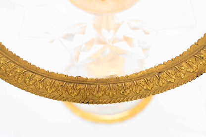 19th Century Gilt, Bronze and Cut Crystal Tazza