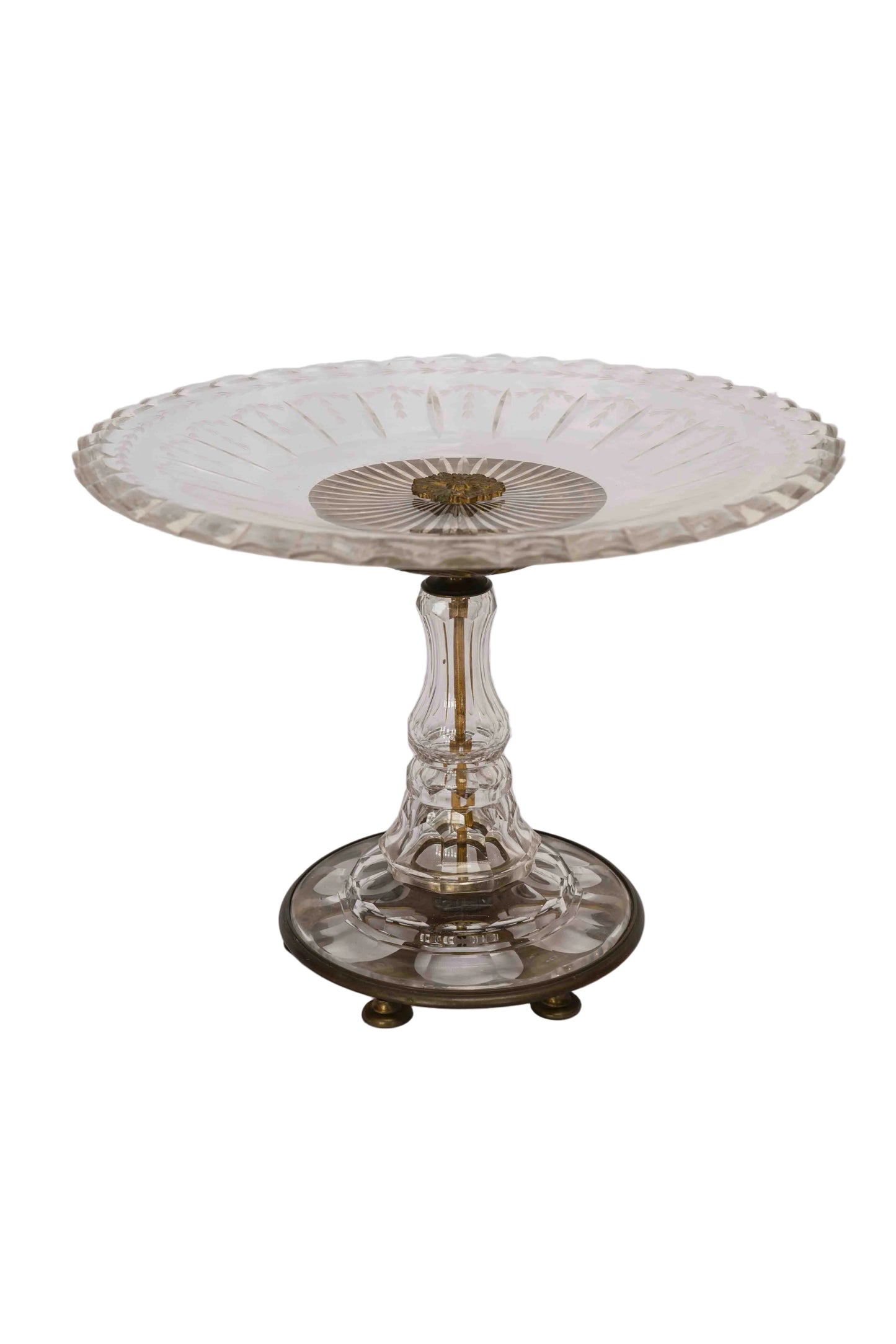 19th C Baccarat Style Crystal Tazza
