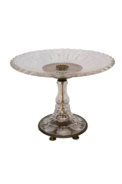 19th C Baccarat Style Crystal Tazza