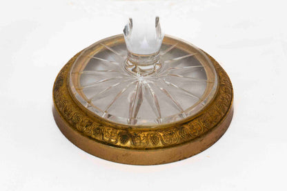Chased Gilt Bronze and Crystal Compote