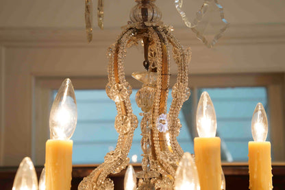 Italian 19th Century Beaded Chandelier