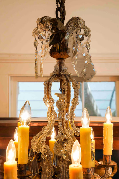 Italian 19th Century Beaded Chandelier
