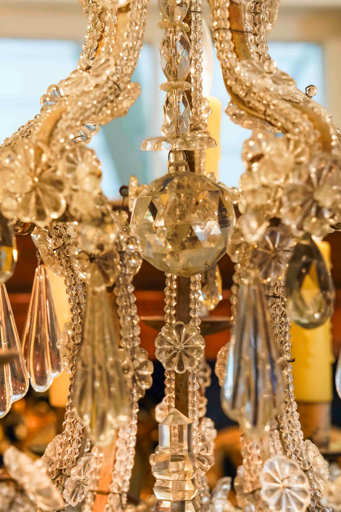 Italian 19th Century Beaded Chandelier
