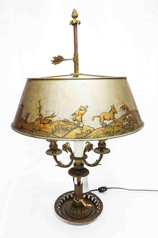 English Tole Bouillotte Lamp