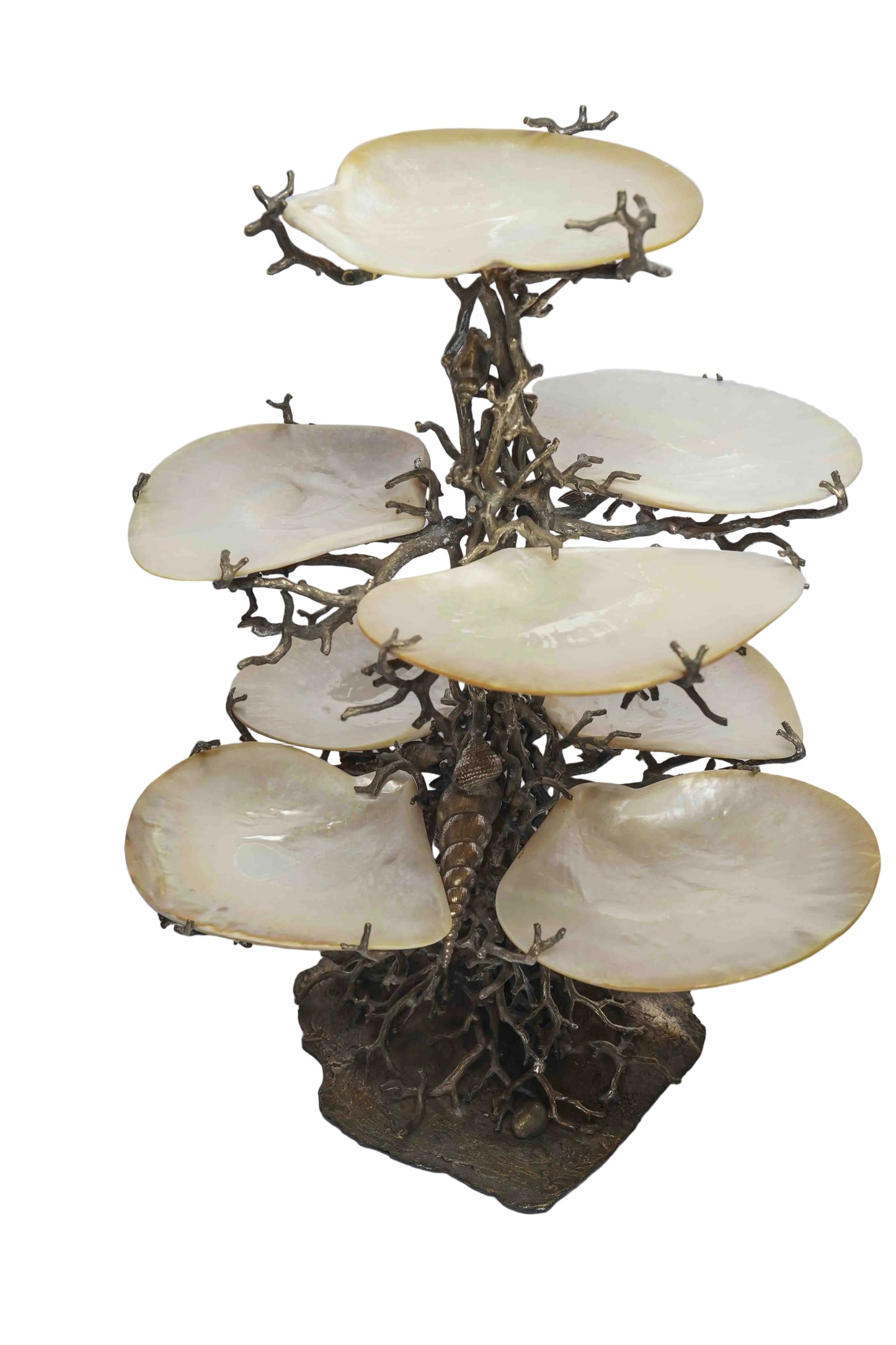 Impressive Cavier Server Mother of Pearl and Silverplate
