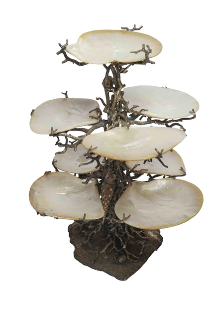 Impressive Cavier Server Mother of Pearl and Silverplate