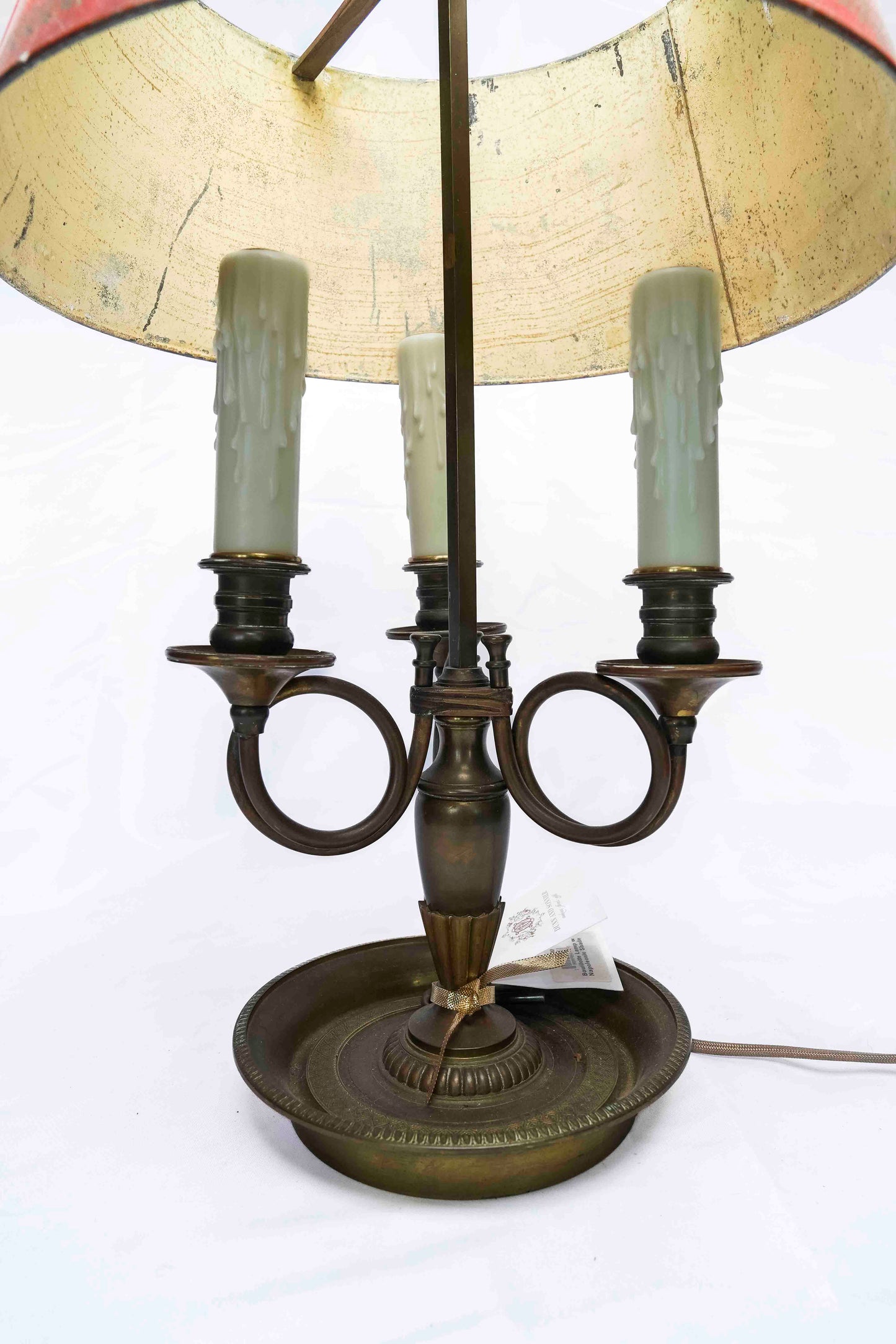Bouillotte Lamp with Napoleonic Shade