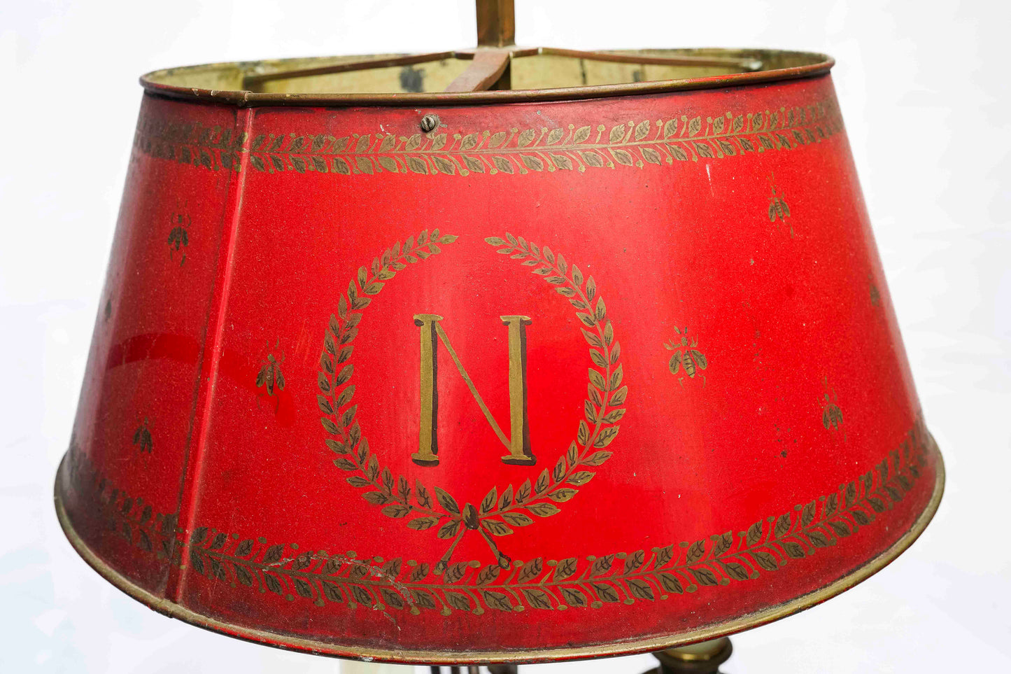 Bouillotte Lamp with Napoleonic Shade