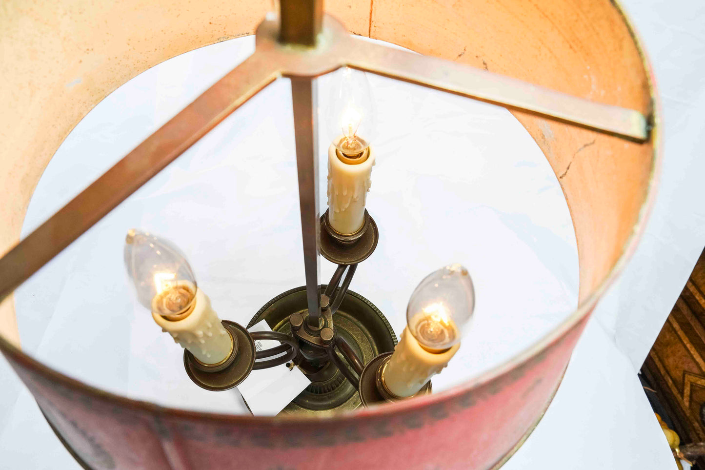 Bouillotte Lamp with Napoleonic Shade