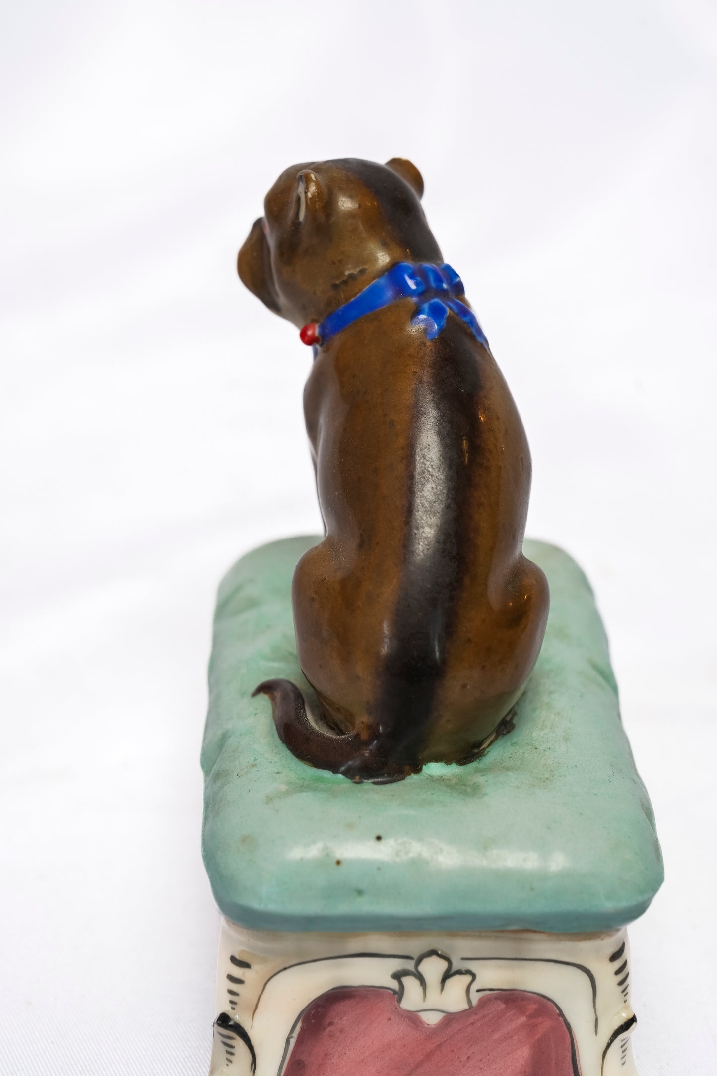 Italian Porcelain Box with Bulldog