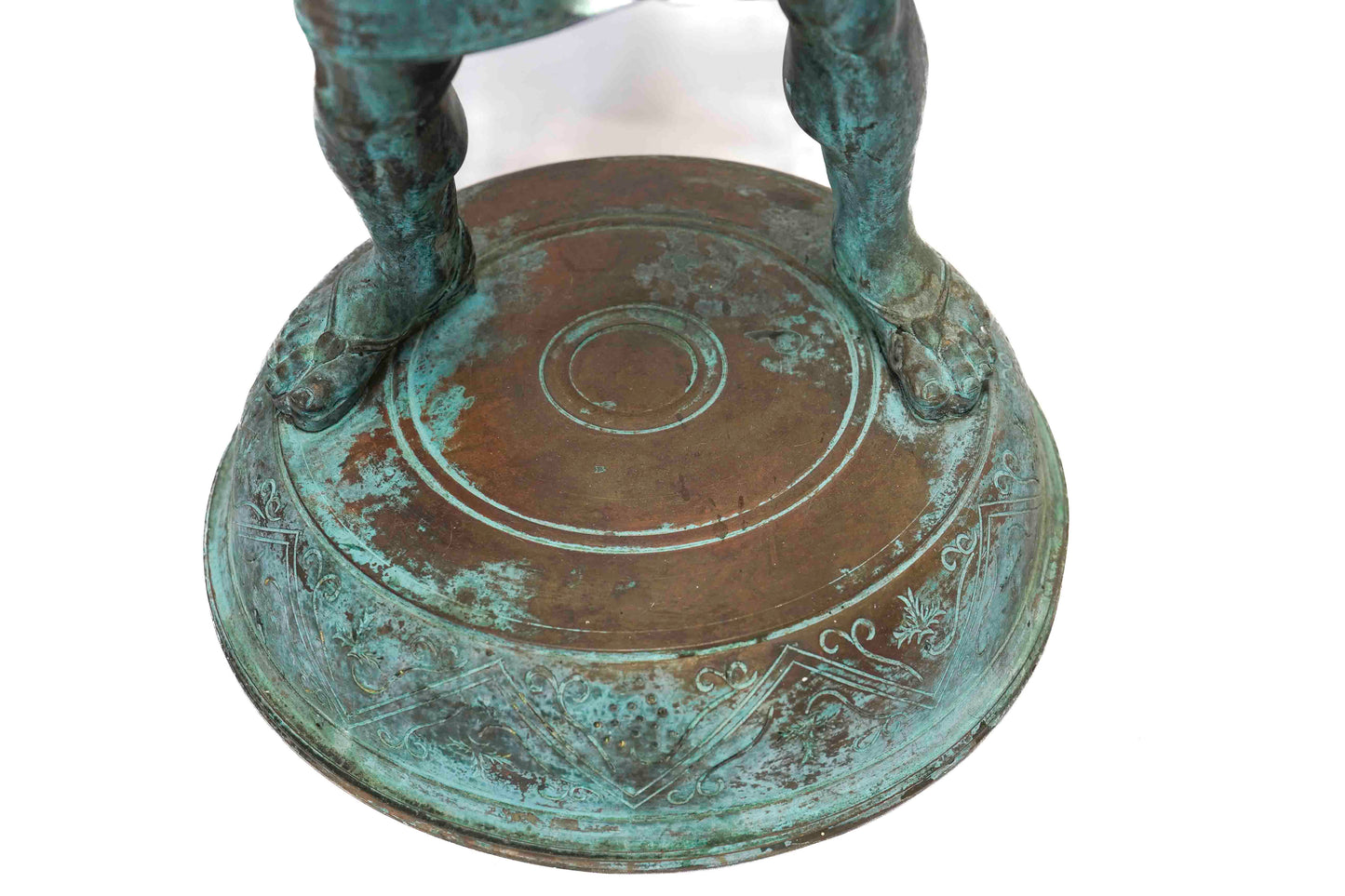 19th Century Bronze Silenus of Pompeii with Bowl