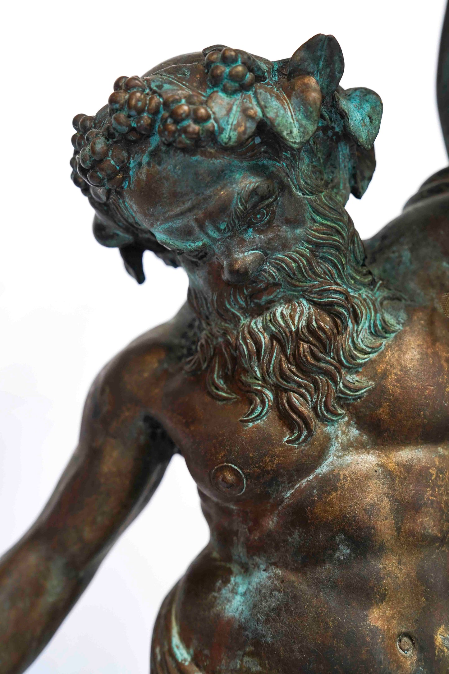 19th Century Bronze Silenus of Pompeii with Bowl