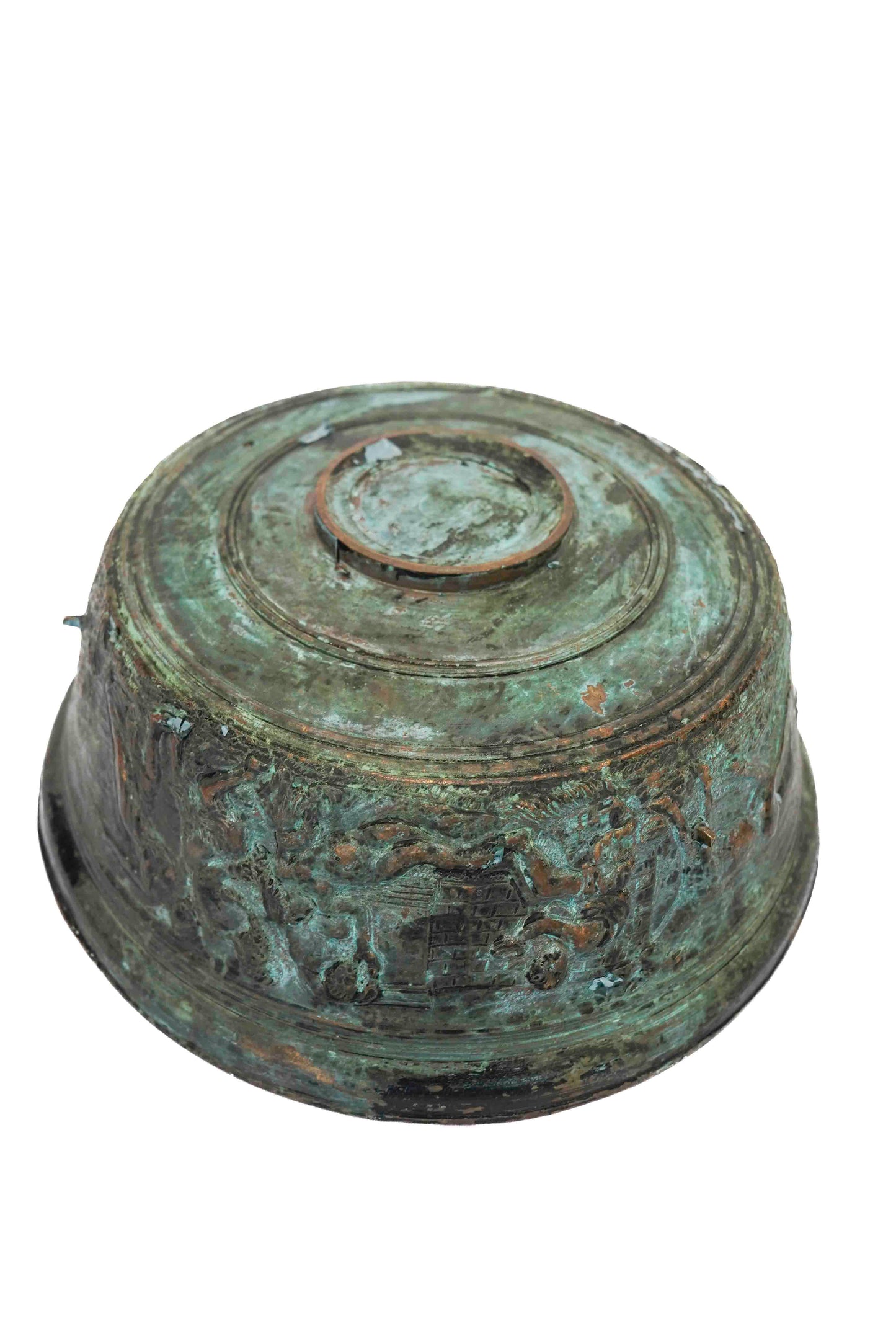 19th Century Bronze Silenus of Pompeii with Bowl