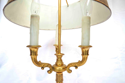 Bouillotte Lamp with Tole Shade