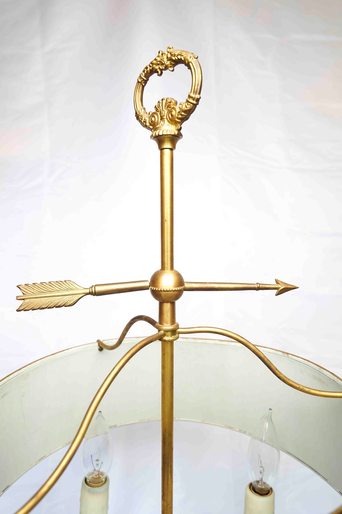 Bouillotte Lamp with Tole Shade