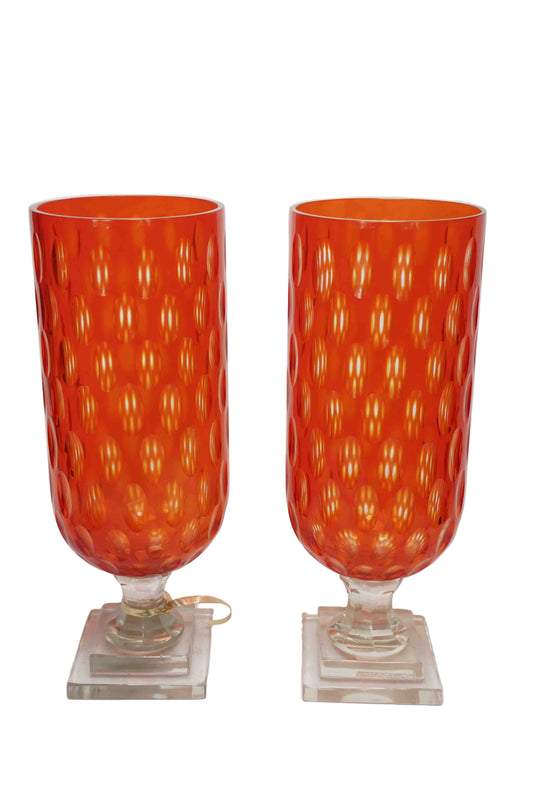 Persimmon Thumbprint Hurricanes Pair