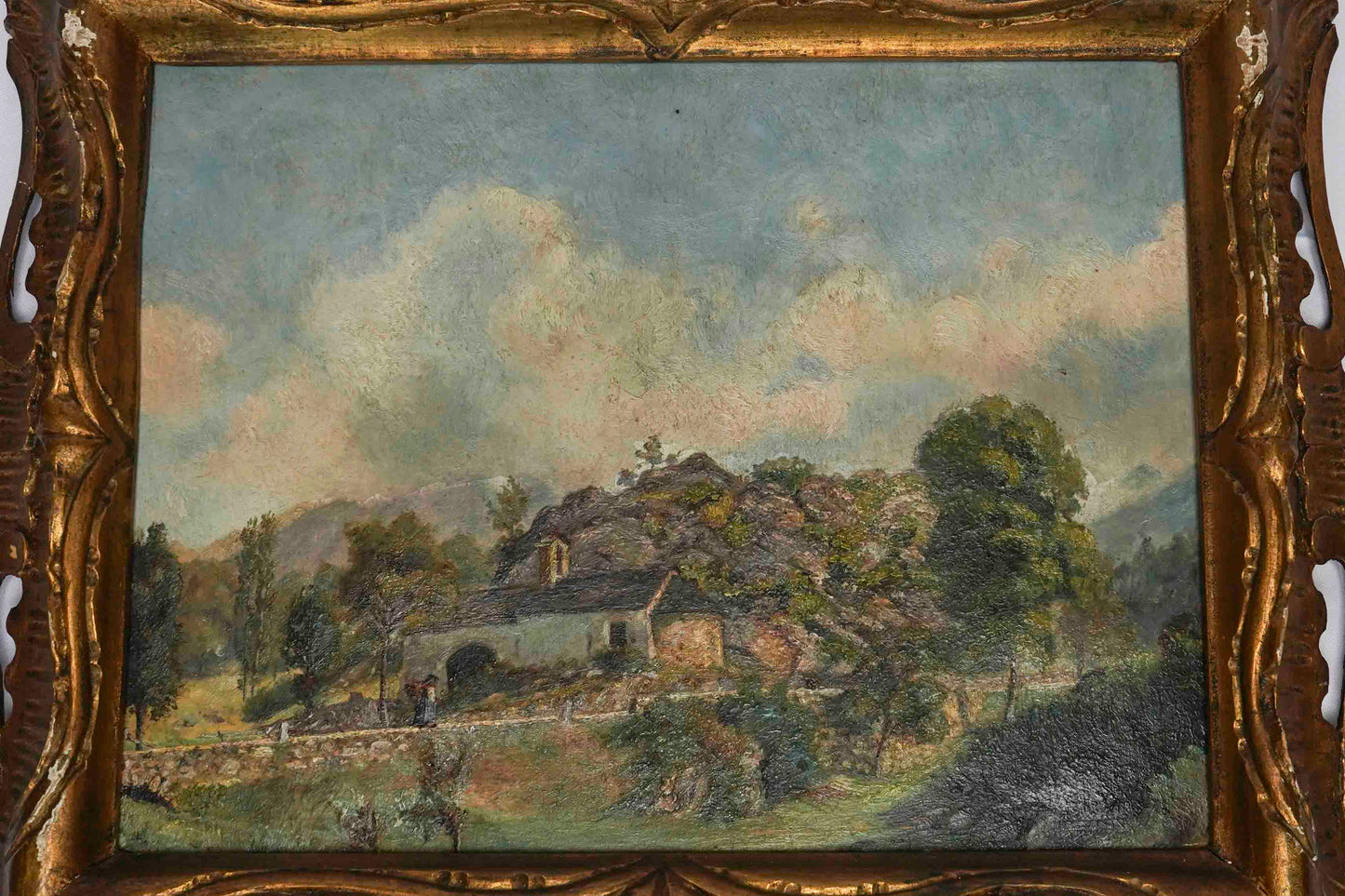 Italian Landscape Oil on Board