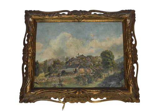 Italian Landscape Oil on Board