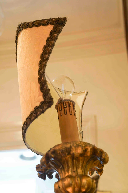 Gilt Wood  Italian Sconce Pair