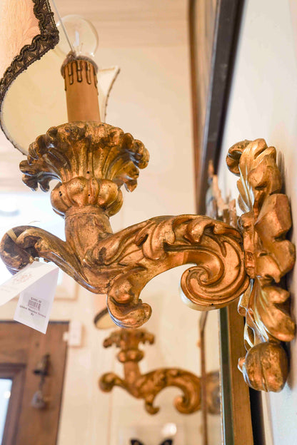 Gilt Wood  Italian Sconce Pair