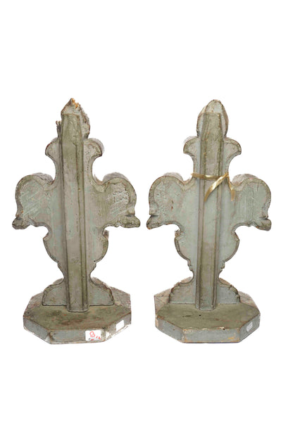 18th Century Silver Flames Fragments Pair